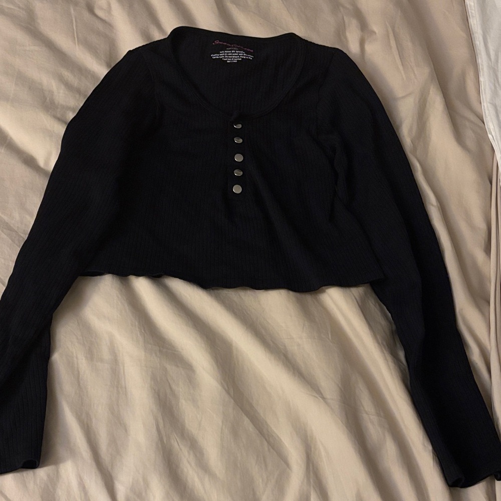 Suzette Girls Black Long Sleeve Top